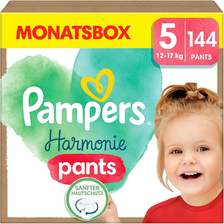 Pampers Harmonie Nappies Pants Baby, mărimea 5 (12Kg-17Kg), 144 buc