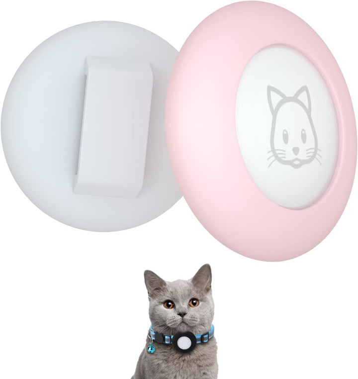 Simplethings 2022 Airtag Suport pentru zgardă pentru pisici, suport pentru zgardă mică pentru pisici compatibil cu Apple Airtag, pachet de 2 huse de protecție impermeabile pentru zgardă pentru animale de companie în limita a 1 cm