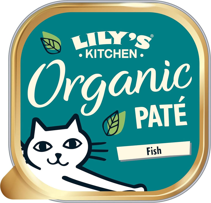Lily'S Kitchen Made With Natural Ingredients Hrană umedă Pâté pentru pisici adulte Organic Fish Grain Free Recipe 19 X 85G