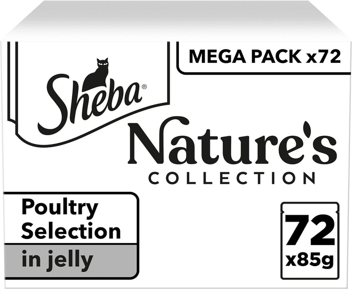Sheba Nature`S Collection in Sauce - Cea mai fină hrană umedă pentru pisici în bol - Poultry Variation - 32 X 85G