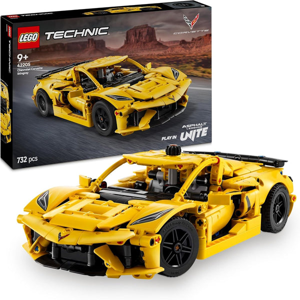 LEGO Technic Chevrolet Corvette Stingray - Jucărie de construit pentru colecționat - Mașină sport de jucărie - Model de mașină - Cadou pentru băieți și fete de la 9 ani care iubesc mașinile de jucărie 42205