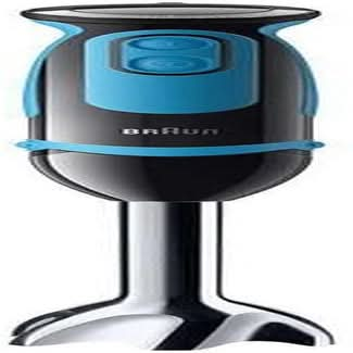 Braun Stabmixer MQ 5252 - Multiquick 5 Vario Fit Pürierstab Mit Edelstahl Mixfuß Und Blend & Go Aufsatz Für Smoothies Für Unterwegs, 750-1000 Watt, Schwarz/Blau