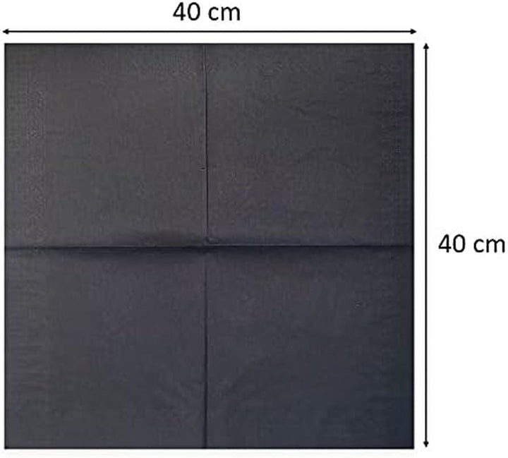 SER42204960 Șervețel 40X40, 2 straturi, 1/4-fold, 100 șervețele, 2 straturi netede cu margine, negru