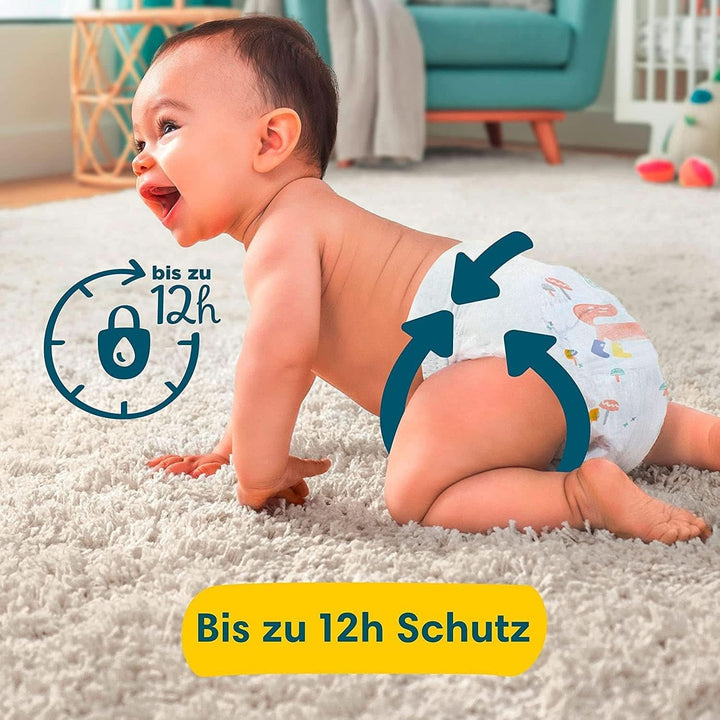 Pampers Baby Windeln Größe 1 (2-5Kg) Premium Protection, 180 Stück, Newborn, Monatsbox Und Always Discreet Inkontinenz Und Wochenbett Pants Gr. L (8 Höschen) Für Damen, 0% Farb- Und Duftstoffe