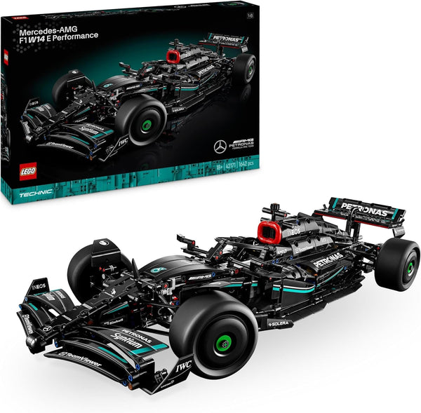 Set de performanță LEGO Technic Mercedes-Amg F1 W14 E pentru adulți, model de mașină de curse la scară, obiecte de colecție pentru casă sau birou, cadouri Formula 1 pentru bărbați, femei 42171