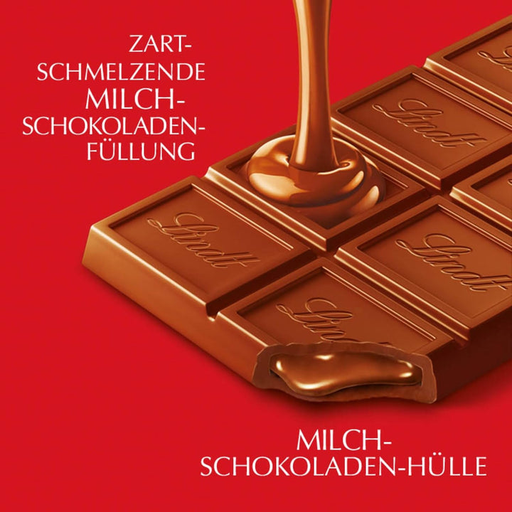 Lindt Schokolade LINDOR Milch | 100 G Tafel | Feinste Vollmilch-Schokolade Mit Einer Unendlich Zartschmelzenden Füllung | Schokoladentafel | Schokoladengeschenk