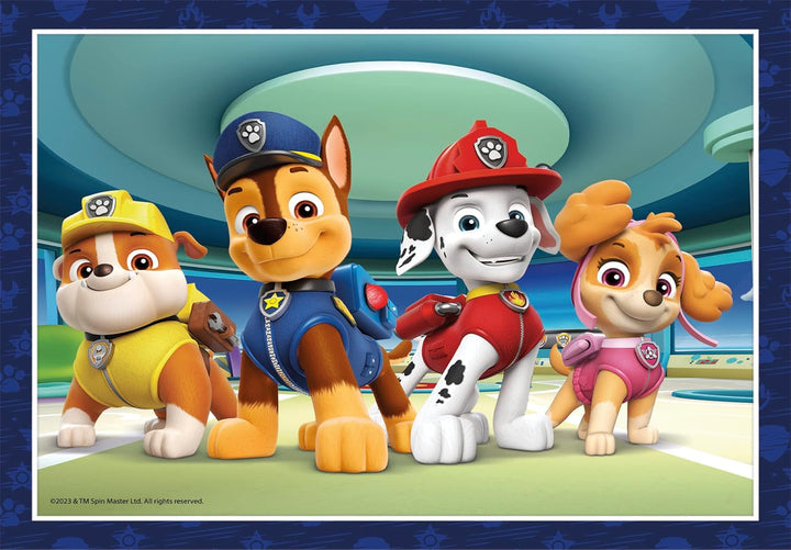 Clementoni - 21513 - Supercolor Puzzle 4 in 1 - Paw Patrol - Puzzle 12,16,20,24 piese de la 3 ani, Puzzle colorat pentru copii cu luminozitate specială și intensitate a culorilor, Joc de îndemânare pentru copii
