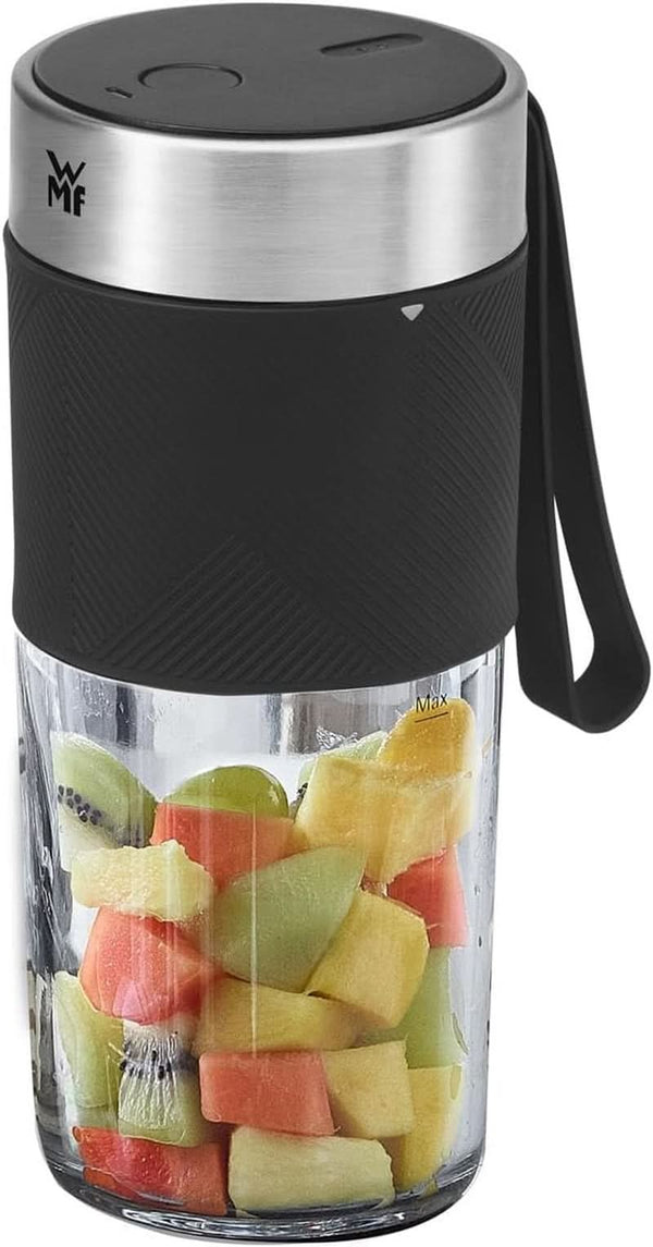 WMF Küchenminis Mix on the Go 300 Ml, Mini Mixer to Go, USB Mixer Smoothie Maker, Aufladbarer Personal Blender, Tragbarer Mixer Für Smoothies, Shakes