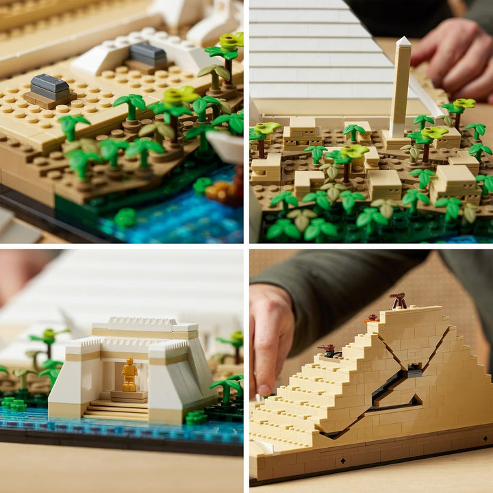 LEGO 21058 Arhitectură Piramida lui Keops Set de construcție pentru artizanat ca hobby creativ, idee de cadou pentru adulți, bărbați, femei, mamă, tată, activitate creativă, colecție de repere faimoase