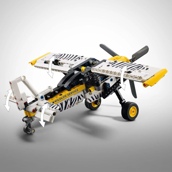 Avion cu elice LEGO Technic, jucărie construibilă pentru copii, cadou pentru băieți și fete de la 8 ani, model de avion cu elice rotativă și motor cu piston cu 4 cilindri 42198