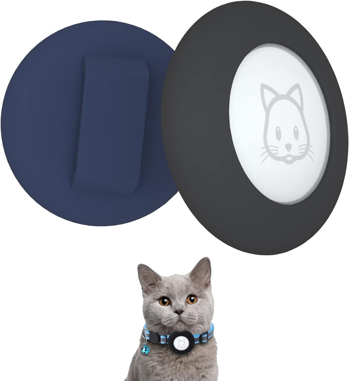 Simplethings 2022 Airtag Suport pentru zgardă pentru pisici, suport pentru zgardă mică pentru pisici compatibil cu Apple Airtag, pachet de 2 huse de protecție impermeabile pentru zgardă pentru animale de companie în limita a 1 cm