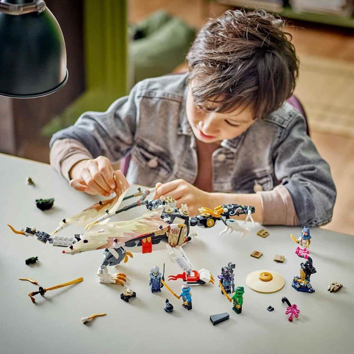 LEGO NINJAGO Egalt Maestrul Dragon, Set Ninja cu jucărie Dragon și 5 figuri, inclusiv Lloyd și NYA, Maestrul Dragon, cadou pentru băieți și fete de la 8 ani 71809