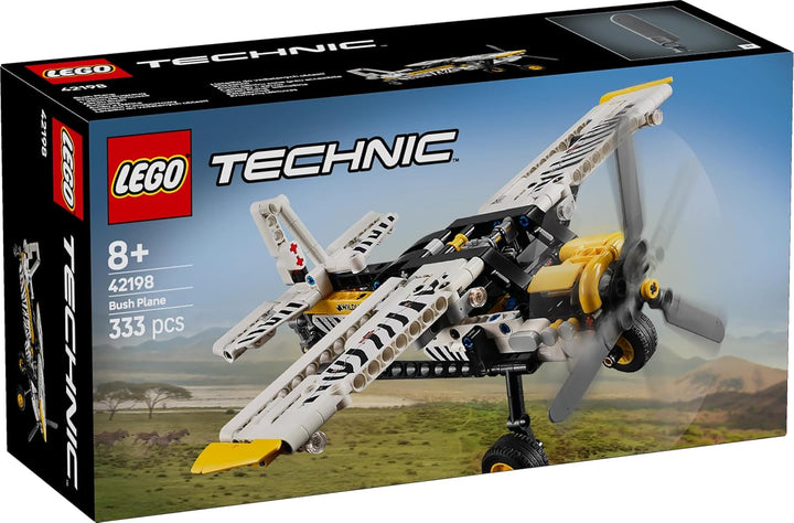 Avion cu elice LEGO Technic, jucărie construibilă pentru copii, cadou pentru băieți și fete de la 8 ani, model de avion cu elice rotativă și motor cu piston cu 4 cilindri 42198
