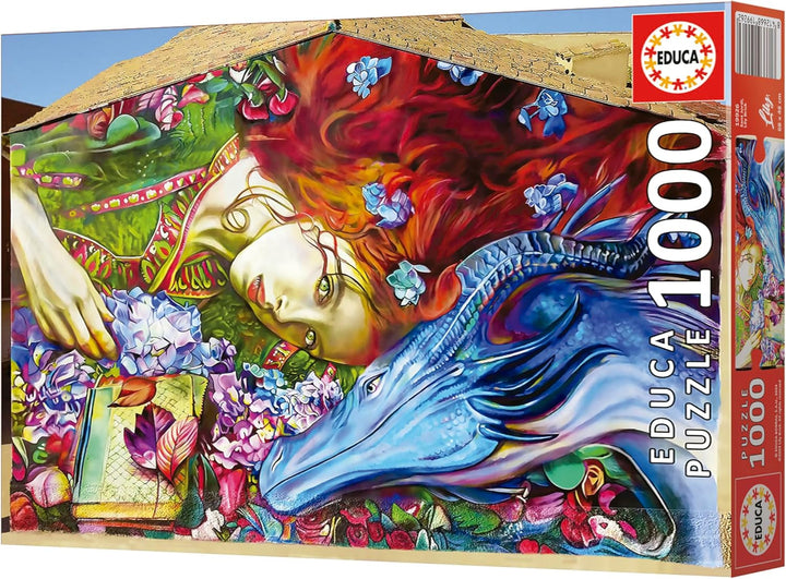 Educa - Puzzle de 1000 piese pentru adulti | Sant Jordi, Lily Brick. Dimensiuni: 68 X 48 cm. Include lipiciul de puzzle Fixpuzzle. Pentru 14 ani (19926)