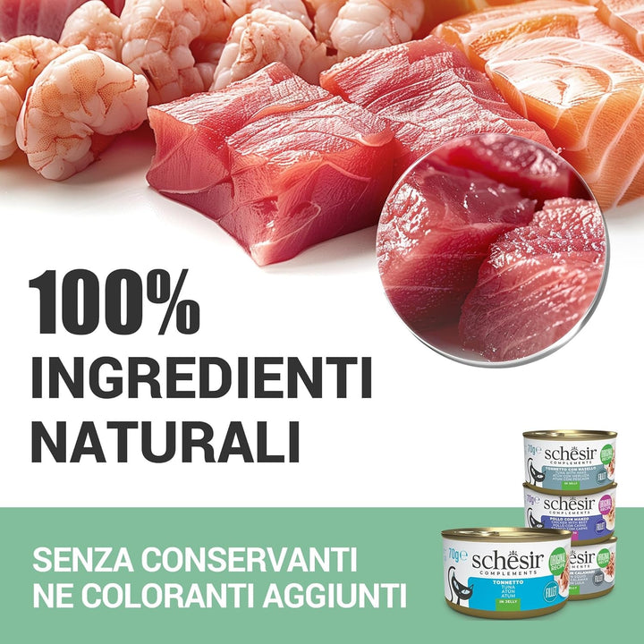 , File de ton cu roșioară în jeleu, Hrană umedă complementară pentru pisici, Rețetă originală, 100% naturală, 12 cutii la 70 G