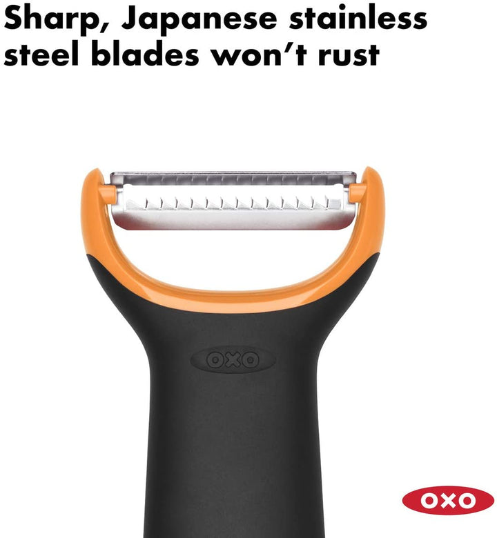 OXO Good Grips peeler cu funcție julienne, negru