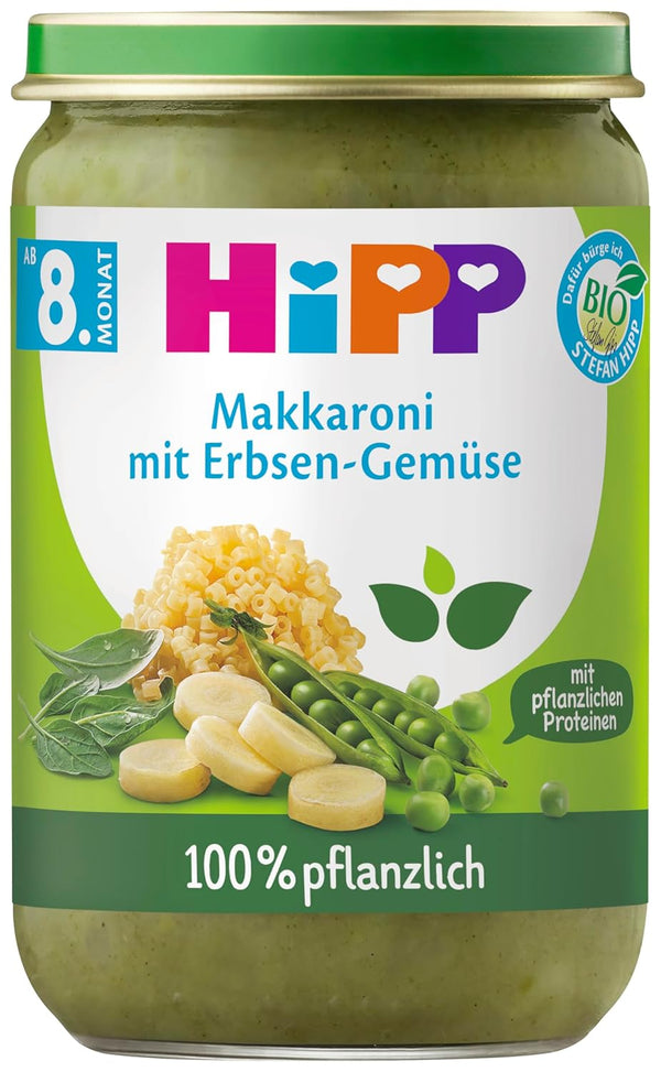 Hipp Bio Makkaroni Mit Erbsen-Gemüse, 220G, 6Er Pack (6X220G)