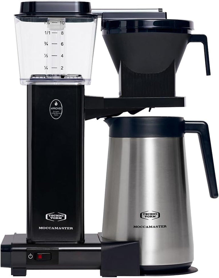 Moccamaster KBGT Thermos, Ulcior termos pentru filtru de cafea, filtru de cafea, Roșu, 1,25 litri