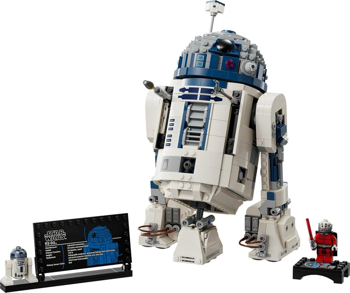 LEGO Star Wars R2-D2, set model pentru copii, băieți și fete, figurină droid construibilă cu minifigurina Darth Malek a 25-a aniversare și placă de decorare, idee de cadou de colecție 75379