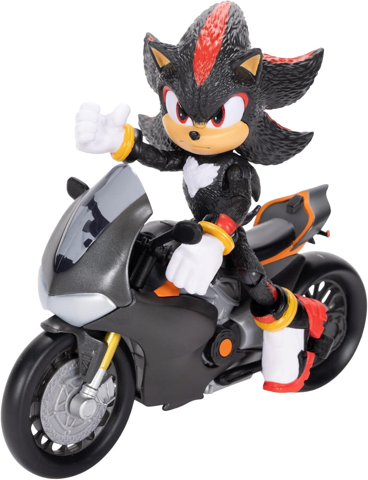 Sonic 3 The Movie Shadow Figure, 15 Cm, Movable, Inclusiv Shadow Mobile de la Jakks Pacific, Acoustic, Negru