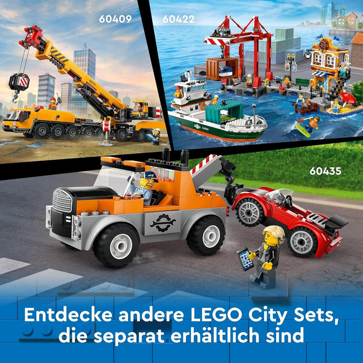 LEGO City Crawler Excavator, excavator de jucărie pentru copii de la 8 ani, jucărie de construcție cu model de excavator, camion construibil cu accesorii și 3 minifigurine 60420