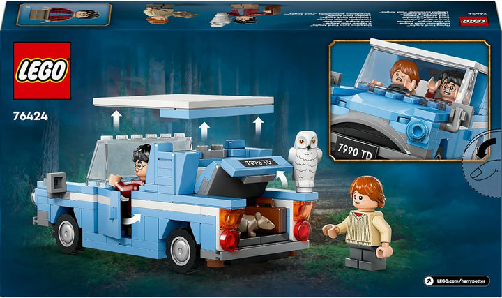 LEGO Harry Potter Flying Ford Anglia, mașină de jucărie construibilă pentru copii, cadou pentru băieți, fete și toți fanii de la 7 ani, set cu 2 mini figurine, inclusiv Ron Weasley, pentru jocuri de rol 76424