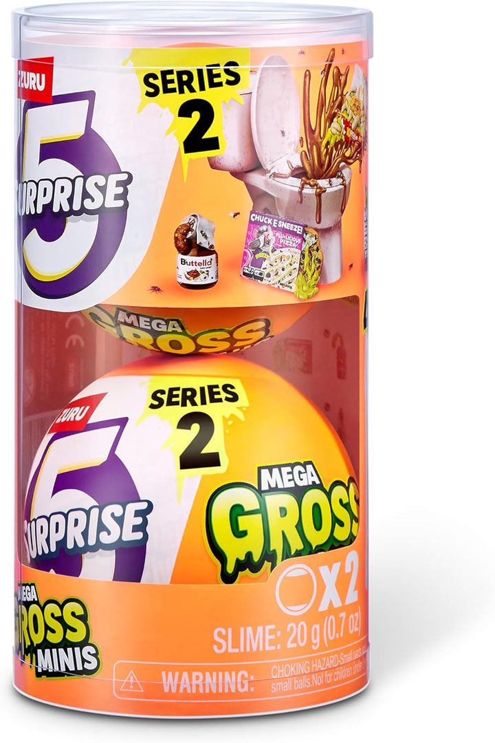 5 Surprise 77568 Capsule Gross Mega Gross Minis Seria 2 de la ZURU, 2 Capsule