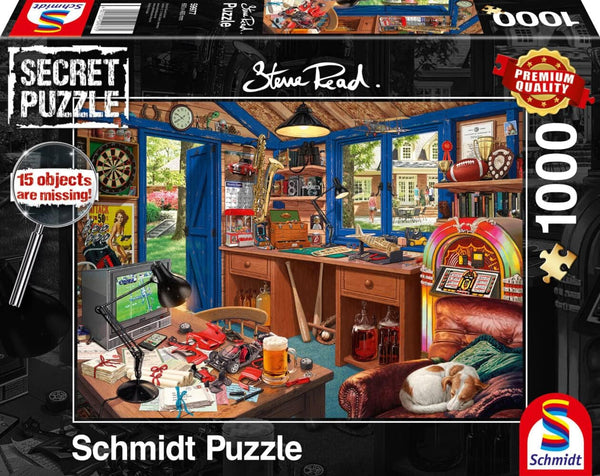 Schmidt Spiele 59977 Puzzle secret, Atelierul tatălui, puzzle jigsaw 1000 piese