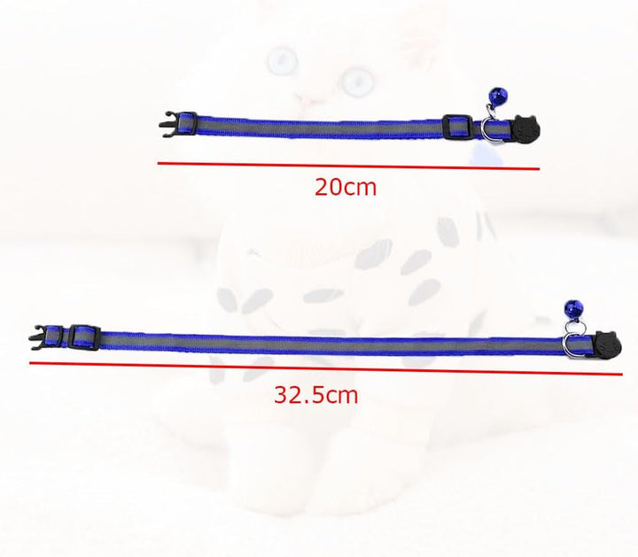 Zgărzi reflectorizante pentru pisici, cu clopoței, cu încuietoare de siguranță, zgardă reglabilă pentru pisoi 20-32,5 cm, accesorii personalizate pentru animale de companie (12 culori)