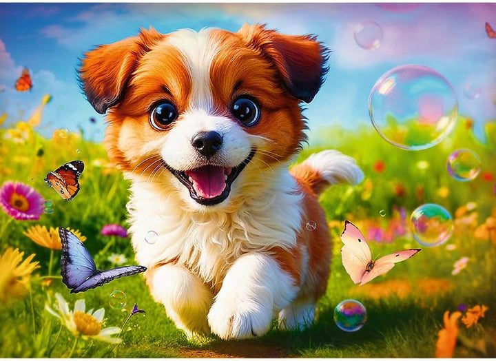 Trefl - Câine vesel - Puzzle 500 elemente - Diy Puzzle cu animale, divertisment creativ, distracție, puzzle clasic pentru adulți și copii de la 10 ani în sus