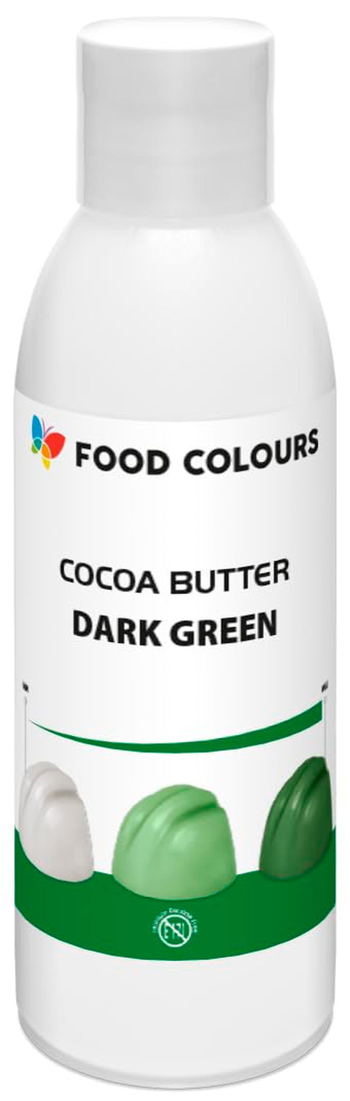 Food Colors Cocoa Butter DARK GREEN 100 G Kakaobutterbasierte Lebensmittelfarbe Für Schokolade, Pralinen, Fette Massen Und Cremes