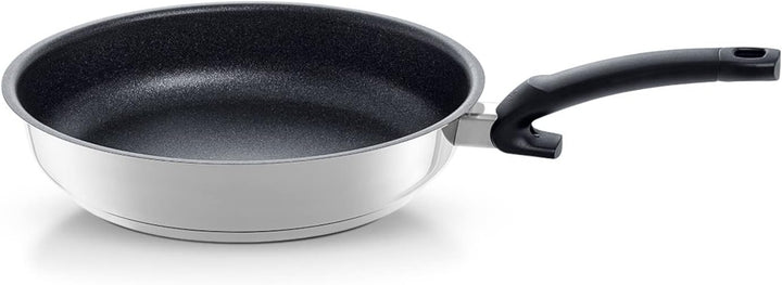 Fissler Adamant Premium / Beschichtete Edelstahl-Pfanne (Ø 28 Cm) Bratpfanne-Antihaftend, Kratzfest - Induktion, Silber