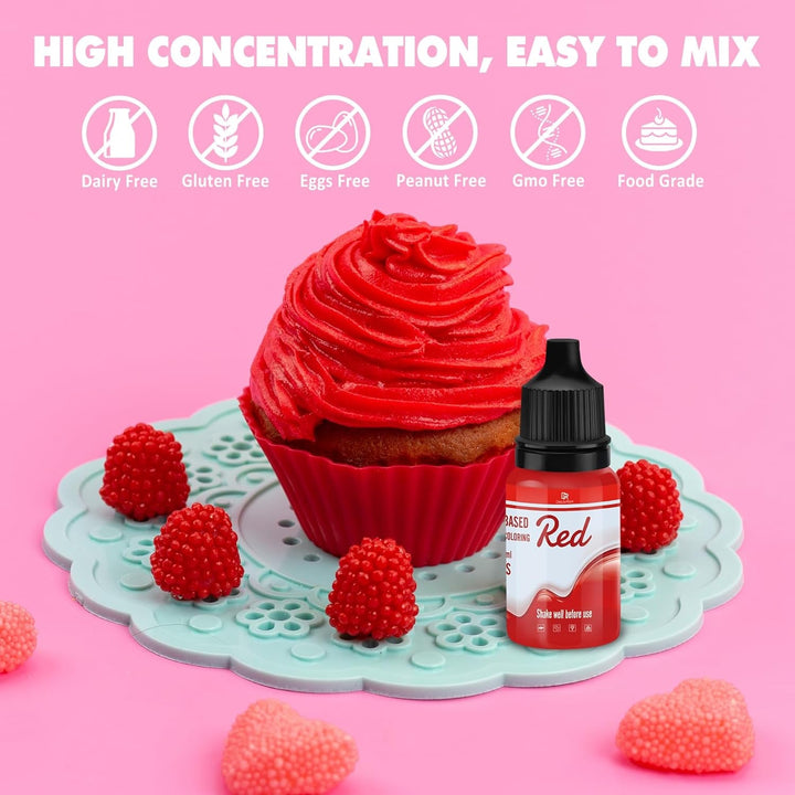 Fettlösliche Lebensmittelfarbe Für Schokolade - 60Ml Ölbasis Lebensmittelfarben Für Fondant, Torten Dekoration, Backen - Flüssige Food Coloring Für Kakaobutter, Buttercream, Kuchen (Schwarz)