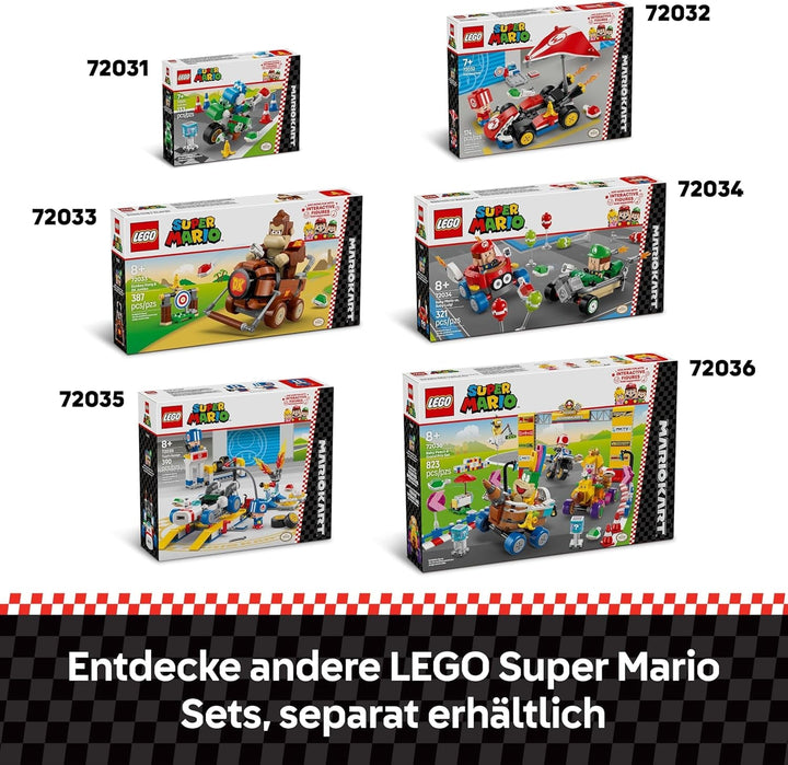 LEGO Super Mario: Mario Kart - Standard Kart, colecție Nintendo, cadou pentru copii, permite băieților, fetelor și jucătorilor de la 7 ani să joace independent, jucărie de aventură cu figura Toad 72032