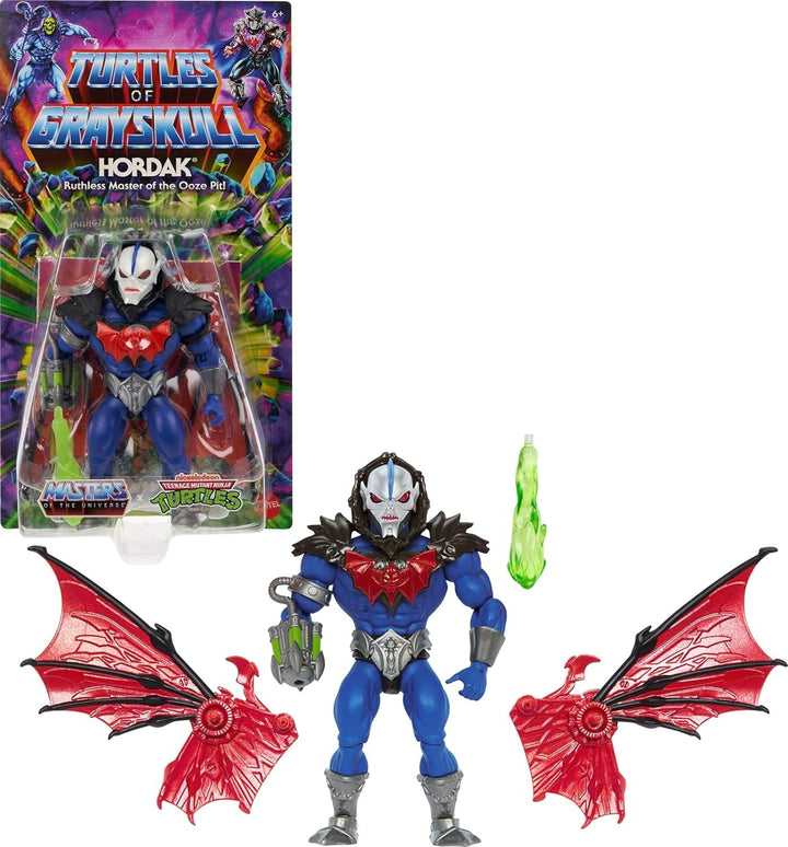 MASTERS of the UNIVERSE Action Figures - Colecție cu He-Man și Skeletor, 14 cm, 16 articulații, ambalaj retro, broșură mini-comic, pentru colecționari și copii de la 6 ani, HKM77