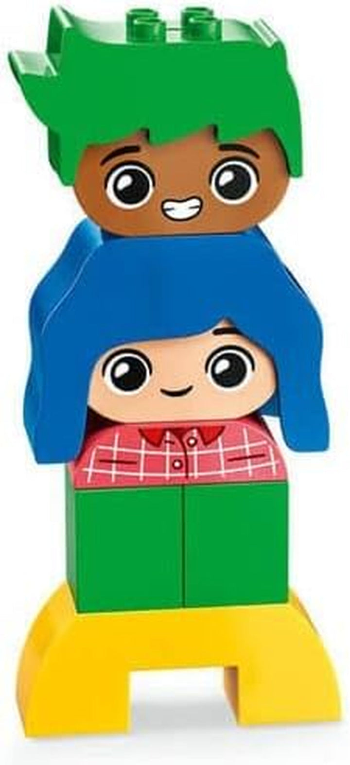 LEGO DUPLO Big Feelings, joc de stivuire pentru construcții cu 23 de cărămizi colorate și 4 figurine, jucărie pentru abilități motorii pentru a promova dezvoltarea socială și emoțională a copiilor mici de la 18 luni 10415