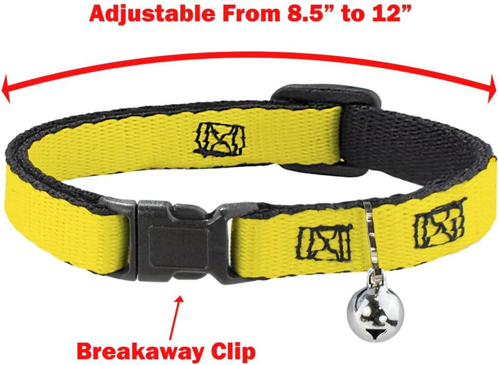 Zgardă pentru pisici Breakaway – Coșmar înainte de Crăciun, grup/scenă din cimitir cu 4 cifre – lățime 1,27 cm – se potrivește gâturilor de 20,3-30,5 cm – mărimea M