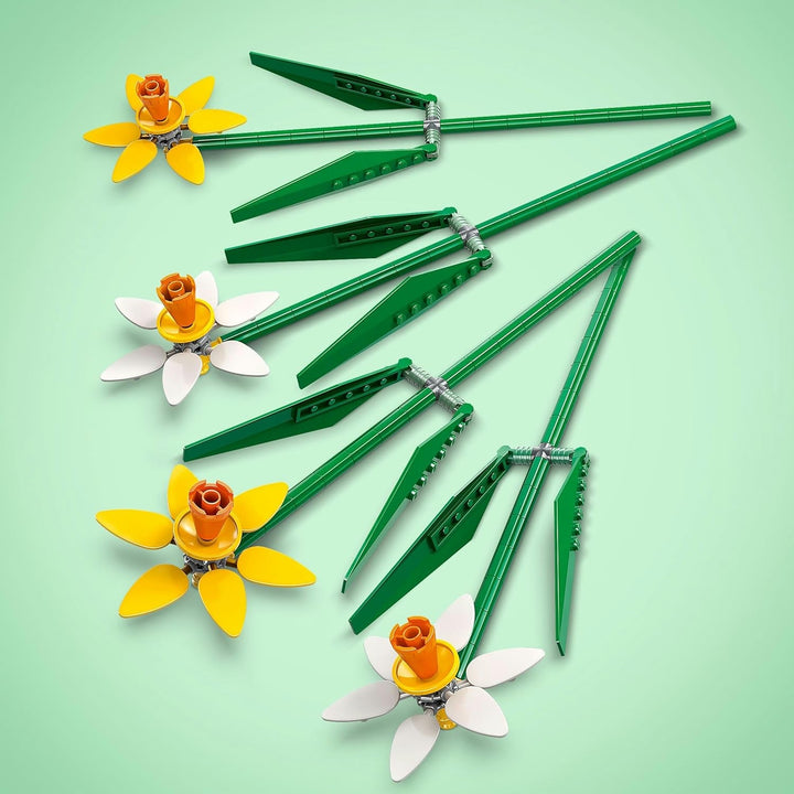 Narcise LEGO Botanicals - Cadouri de Paște pentru fete și băieți - Flori artificiale pentru copii - Buchet de flori ca decor pentru cameră sau birou - Cadou pentru femei - 40747