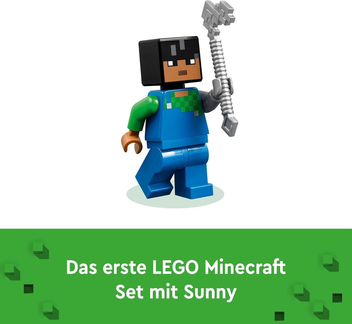 LEGO Minecraft Livada de cireși în floare, grădină de jucărie de explorat cu Sunny, Sniffer, Zombie și albine, cadou pentru gameri, pentru băieți și fete de la 8 ani 21260