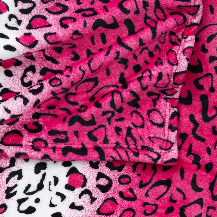 Home Must Haves Pătură de pat Queen/King Zebra Giraffe Safari Animal Print, pentru toate anotimpurile, foarte moale, caldă, pentru canapea, canapea, aruncare, plapumă, dimensiune pat, roz, poliester, leopard roz
