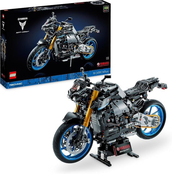 LEGO 42159 Technic Yamaha MT-10 SP Kit model de motocicletă pentru adulți, model autentic de vehicul cu motor cu 4 cilindri, direcție funcțională și aplicație Ar, cadou pentru bărbați și femei