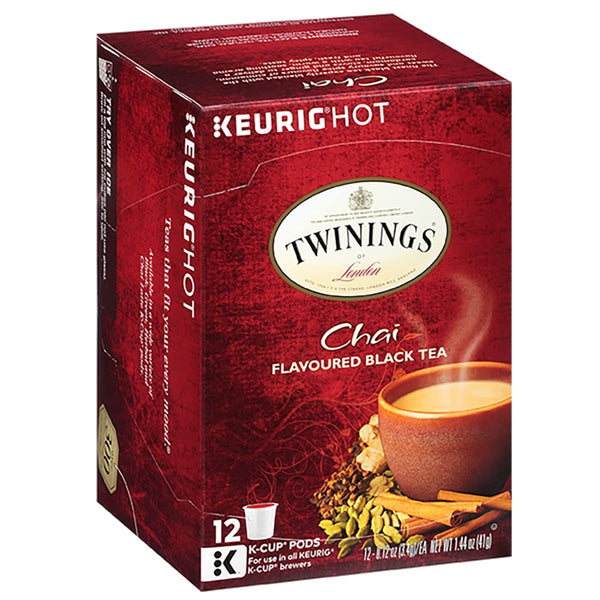 of London Chai Tea K Cup Pods for Keurig, Caffeinated Sweet and Savory Spice Black Tea Blend, Cinnamon, Cardamom, Cloves, and Ginger, 12 K Cup Tea Pods Tea USA Naty Shop Default Title