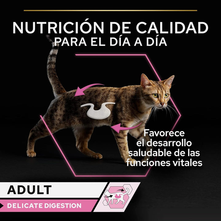 Purina Pro Plan Hrană umedă pentru pisici, pentru adulți, delicat bogată în curcan și pește, 4 pachete a 10 pungi a 85 g
