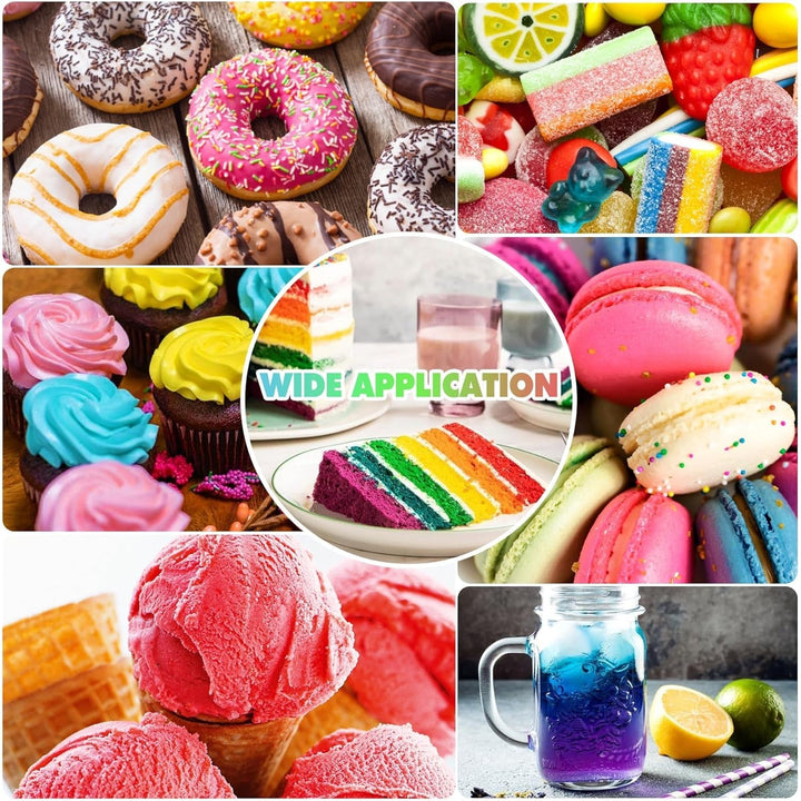 Lebensmittelfarbe Gel - 12 Farben Konzentrierte Gel Lebensmittel Farben Für Kuchen Dekoration, Backen, Kekse, Macaron - Zuckerfrei Food Coloring Für Getränken, Tortendeko, DIY Slime, Osterei - 10Ml Je Naty Shop