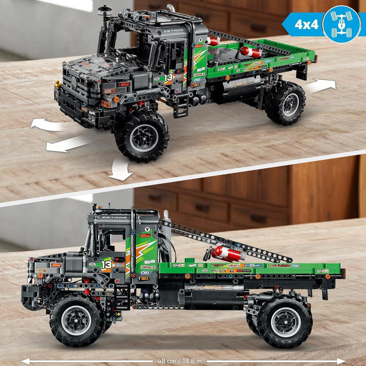 LEGO 42129 Technic 4X4 Mercedes-Benz Zetros Offroad Truck, mașină controlată de la distanță, jucărie camion controlată prin aplicație, idee de cadou pentru adulți și copii, bărbați și femei