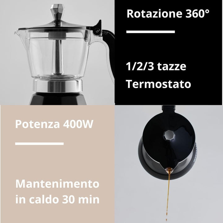 G3 Ferrari G10028 Espressoare electrică Bonjour Pentru 3 cești Cu funcție de menținere la cald
