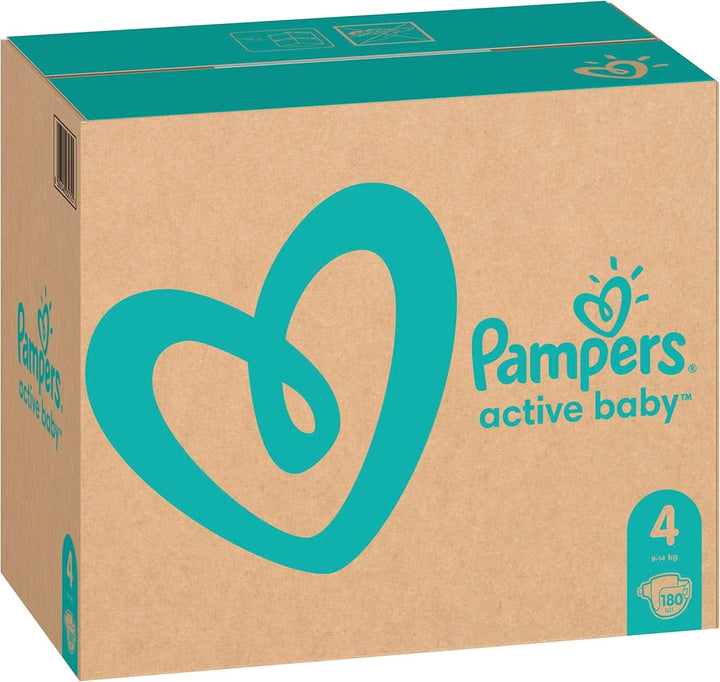 Pampers, Scutece pentru copii mărimea 4 (9-14 kg), 180 bucăți