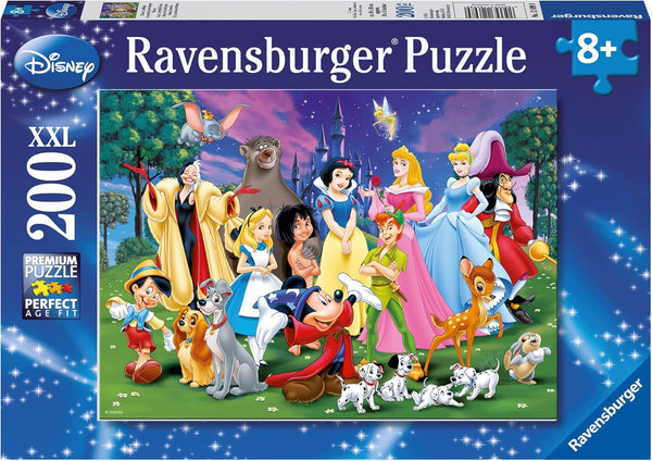 Ravensburger puzzle pentru copii - 12698 Disney favourites - Puzzle Disney pentru copii de peste 8 ani, cu 200 de piese în format XXL