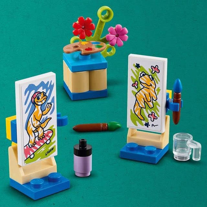 LEGO 41739 Friends Camera lui Liann, mini jucărie cu tematică artistică, cadou mic de colecție cu mini păpuși Liann, Autumn și Pet din seria 2023