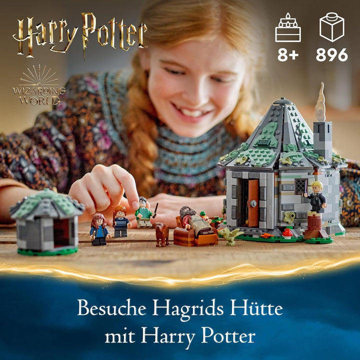 LEGO Harry Potter Hagrid's Hut: An Unexpected Visit Set Cu 5 Mini Figurine Și 2 Figurine Animale, Cadou Pentru Femei Și Bărbați, Jucărie De Aventură Magică, Set Fantasy 76428
